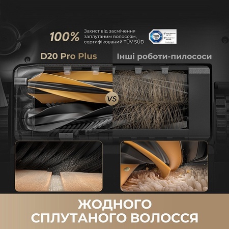 Робот-пилосос Dreame D20 Pro Plus Black (7195494) Зображення