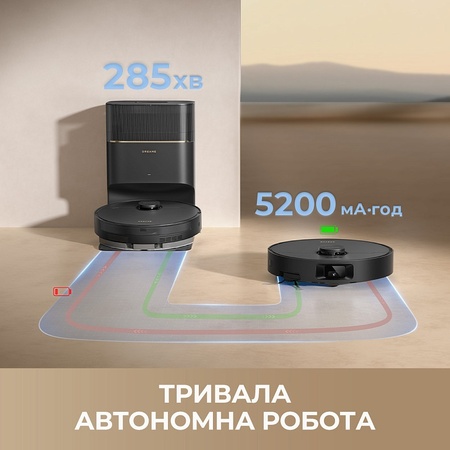 Робот-пилосос Dreame D20 Pro Plus Black (7195494) Зображення