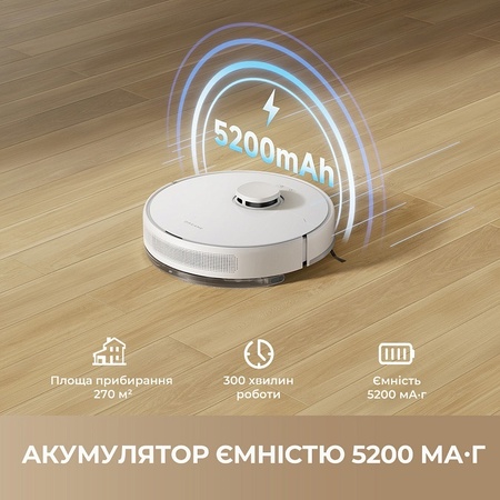 Робот-пилосос Dreame F10 White  (7195496) Зображення