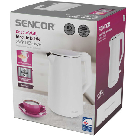 Електрочайник Sencor SWK 0550WH (7283586) Зображення