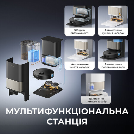 Робот-пилосос Dreame L40s Pro Ultra Black (7156891) Зображення