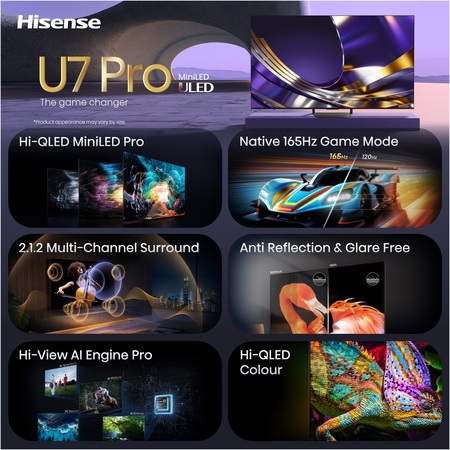 LED-телевізор Hisense 65U7S PRO (7263494) Зображення