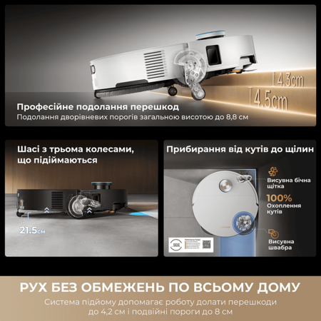 Робот-пилосос Dreame Bot X60 Ultra Complete White (RLX87DE) (7291370) Зображення