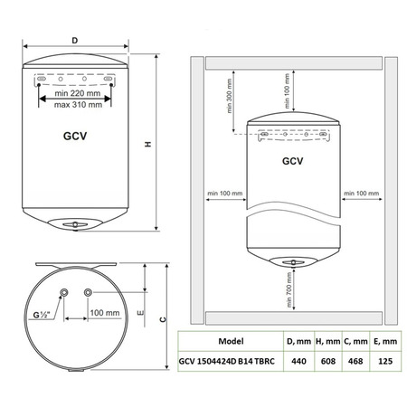 Водонагрівач Tesy ANTICALC GCV 1504424D B14 TBRC (7229712) Зображення