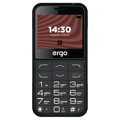 Мобільний телефон ERGO R231 Dual Sim Black (6906379) Изображение