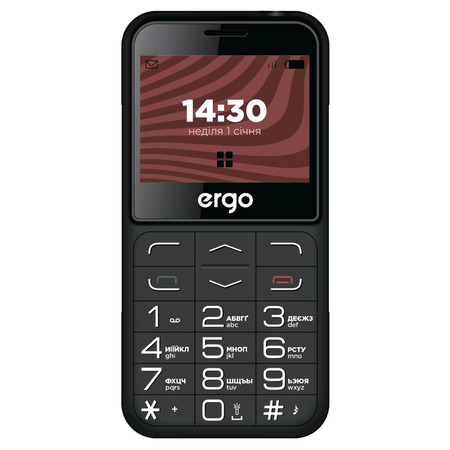 Мобільний телефон ERGO R231 Dual Sim Black (6906379) Зображення