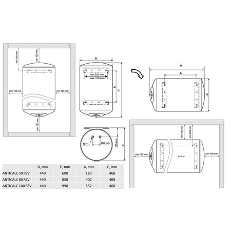 Водонагрівач Tesy GCR 1004424D B14 TBRC / ANTICALC REV 100 (7006036) Изображение