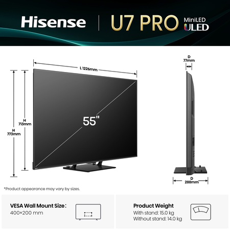LED-телевізор Hisense 55U7Q PRO  (7121465) Изображение