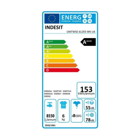 Пральна машина Indesit OMTWSE 61293 WK UA (OMTWSE61293WKUA) Изображение