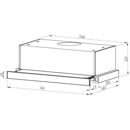 Кухонна витяжка Interline DELI BL A/60/2/T Изображение