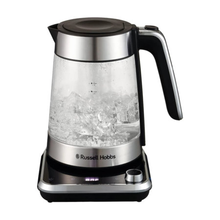 Електрочайник Russell Hobbs 26200-70 Attentiv Kettle, 1.7л, Strix, скло, база зі сховищем для шнура, сірий (ER26200-70) Изображение