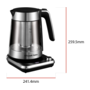 Електрочайник Russell Hobbs 26200-70 Attentiv Kettle, 1.7л, Strix, скло, база зі сховищем для шнура, сірий (ER26200-70) Изображение