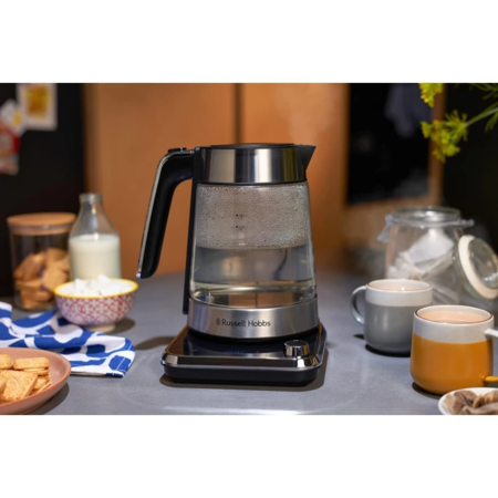 Електрочайник Russell Hobbs 26200-70 Attentiv Kettle, 1.7л, Strix, скло, база зі сховищем для шнура, сірий (ER26200-70) Изображение