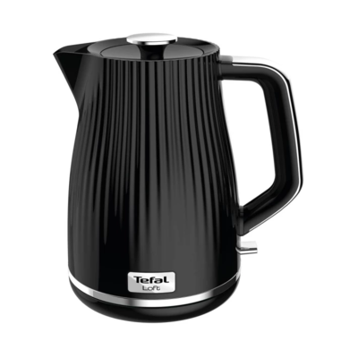 Tefal електрочайник ko250830 loft, 2400вт, 1,7л., чорний (E-KO250830) Изображение