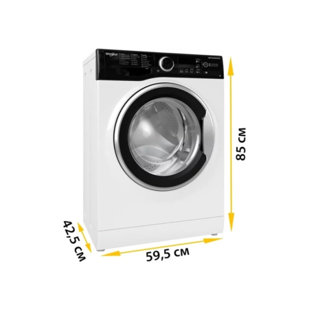 Пральна машина Whirlpool WRBSB6228BUA білий з чорним Изображение