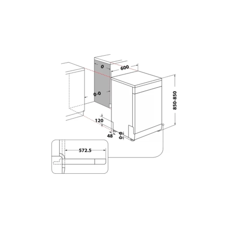 Посудомийна машина Whirlpool W2FHD624 (811564-01-KOLIDER) Изображение