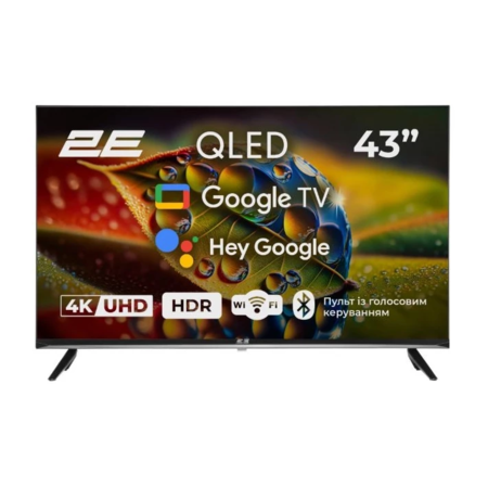 Телевізор 2E 2E-43A77Q 4K Google TV Wi-Fi Зображення