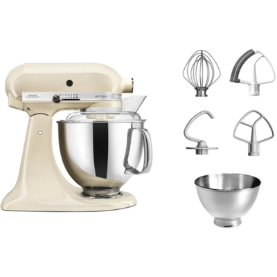 Планетарний міксер KitchenAid Artisan 5KSM175PSEAC з відкидним блоком кремовий Зображення