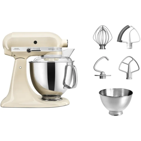Планетарний міксер KitchenAid Artisan 5KSM175PSEAC з відкидним блоком кремовий Зображення