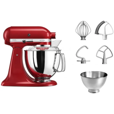 Планетарний міксер KitchenAid Artisan 5KSM175PSEER з відкидним блоком червоний Зображення
