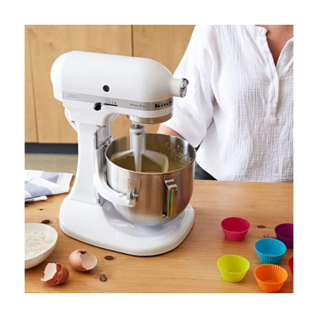 Кухонний комбайн KitchenAid Heavy Duty 4,8 л 5KPM5EWH з відкидним блоком білий Зображення