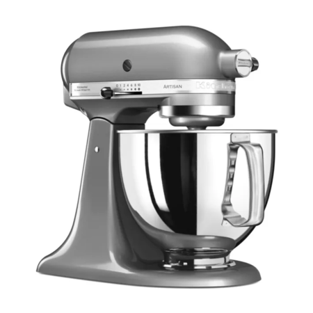 Планетарний міксер KitchenAid Artisan 5KSM125ECU з відкидним блоком сріблястий Зображення
