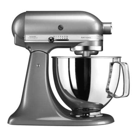 Планетарний міксер KitchenAid Artisan 5KSM125ECU з відкидним блоком сріблястий Зображення