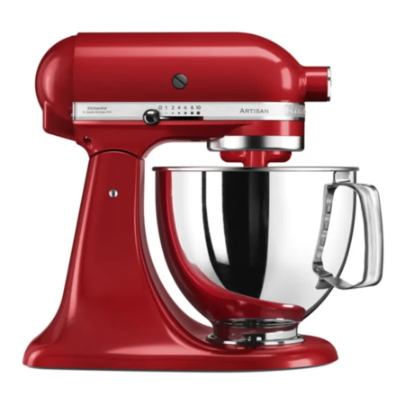 Планетарний міксер KitchenAid Artisan 5KSM125EER з відкидним блоком червоний Зображення