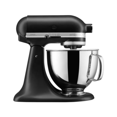 Кухонна машина KitchenAid Artisan 4,8 л 5KSM125EBM з відкидним блоком матовий чорний Зображення