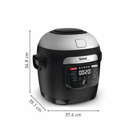 Мультиварка-мультипіч Tefal MY741CF1 Multicook Actifry, 1334Вт, чаша-6л, сенсорне керув., 14 програм, метал/пластик, чорний (ERMY741CF1) Зображення