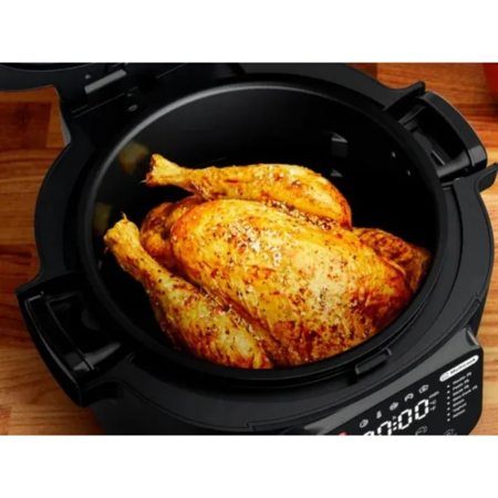 Мультиварка-мультипіч Tefal MY741CF1 Multicook Actifry, 1334Вт, чаша-6л, сенсорне керув., 14 програм, метал/пластик, чорний (ERMY741CF1) Зображення