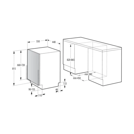 Побутовий вбудований посудомийна машина Gorenje GV 520 E11 (737512) Зображення