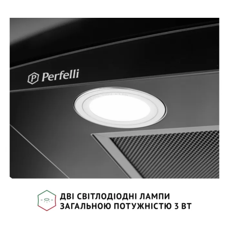 Кухонна витяжка Perfelli GRASSI 6HMB NERO Зображення