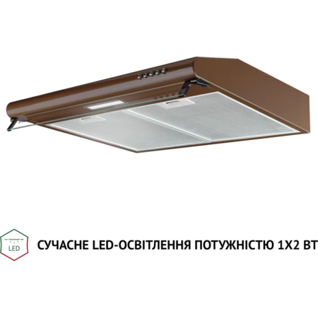 Кухонна витяжка Perfelli PL 6144 Dark BR LED Зображення