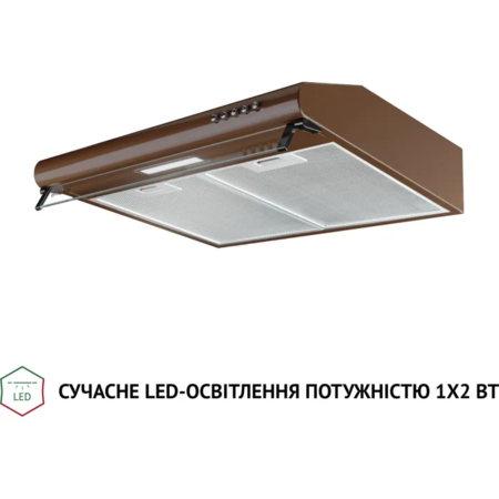 Кухонна витяжка Perfelli PL 5144 Dark BR LED Зображення