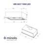Кухонна витяжка Minola HBI 5627 GR 1000 LED Зображення