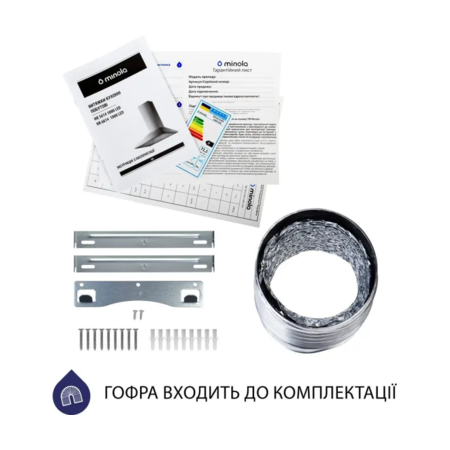 Кухонна витяжка Minola HK 5614 WH 1000 LED Зображення