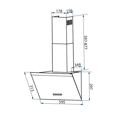 Витяжка Minola HDN 6222 WH/INOX 700 LED біла Зображення