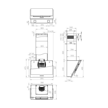 Кухонна витяжка Gorenje WHI6SYW Simplicity Зображення