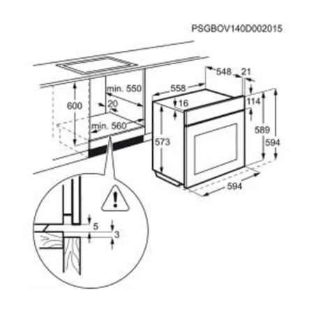 Духова шафа електрична Electrolux OPEB2520V SurroundCook Зображення