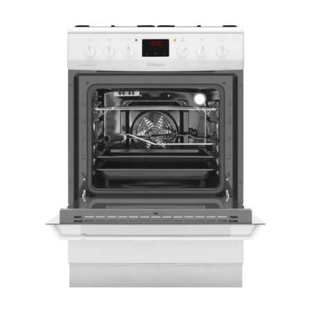 Плита з комбі. вар. поверхнею Hansa FCMW68209, 60х60см, 62л, емаль, газ контр., дисплей, білий (ERFCMW68209) Зображення