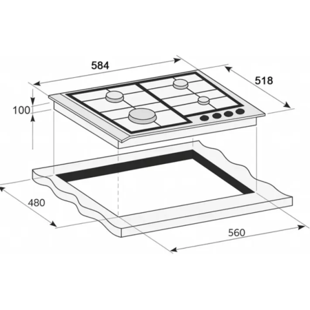 Варильна пов. електрична Prime Technics PGH 50036 FGBC Зображення