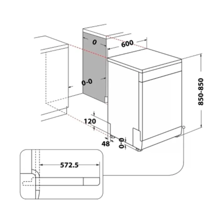 Посудомийна машина Whirlpool W2FHD624 (811564-01-KOLIDER) Зображення