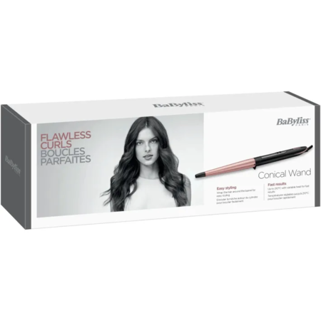 Щипці для завивки волосся конусне BaByliss C454E 36 Вт Чорний Зображення