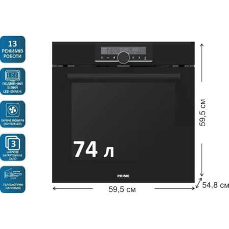 Духова електрична шафа Prime Technics POB 7400 LB Зображення