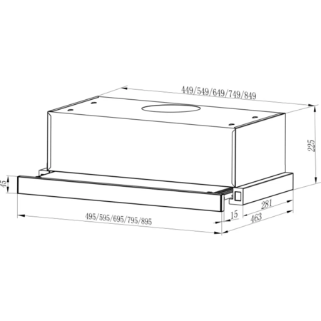 Кухонна витяжка Interline SLIM BL A/60/2/T Зображення