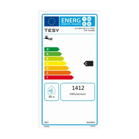 Бойлер Tesy Modeco Ceramic S GCV6S 804724D C21 TS2RCP, електричний, 80 л (BRN_V15257) Зображення