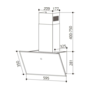 Кухонна витяжка Interline FLY S BL A/60/GL/T Зображення