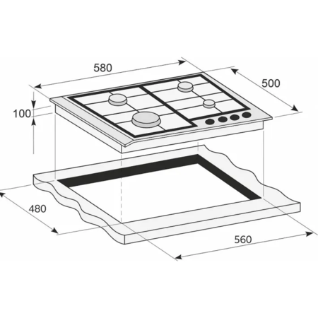 Варильна пов. електрична Prime Technics PGH 50023 FIXC Зображення