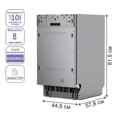 Посудомийна машина Prime Technics PDW 45108 RBI Зображення